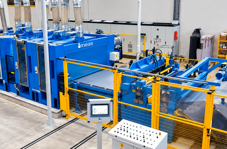 Reparto finiture inox Tresoldi con impianto di spazzolatura e satinatura